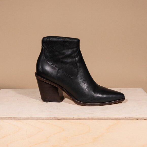 Rag & Bone Razor Black Leather Boot Size 39/9 - Picture 8 of 11